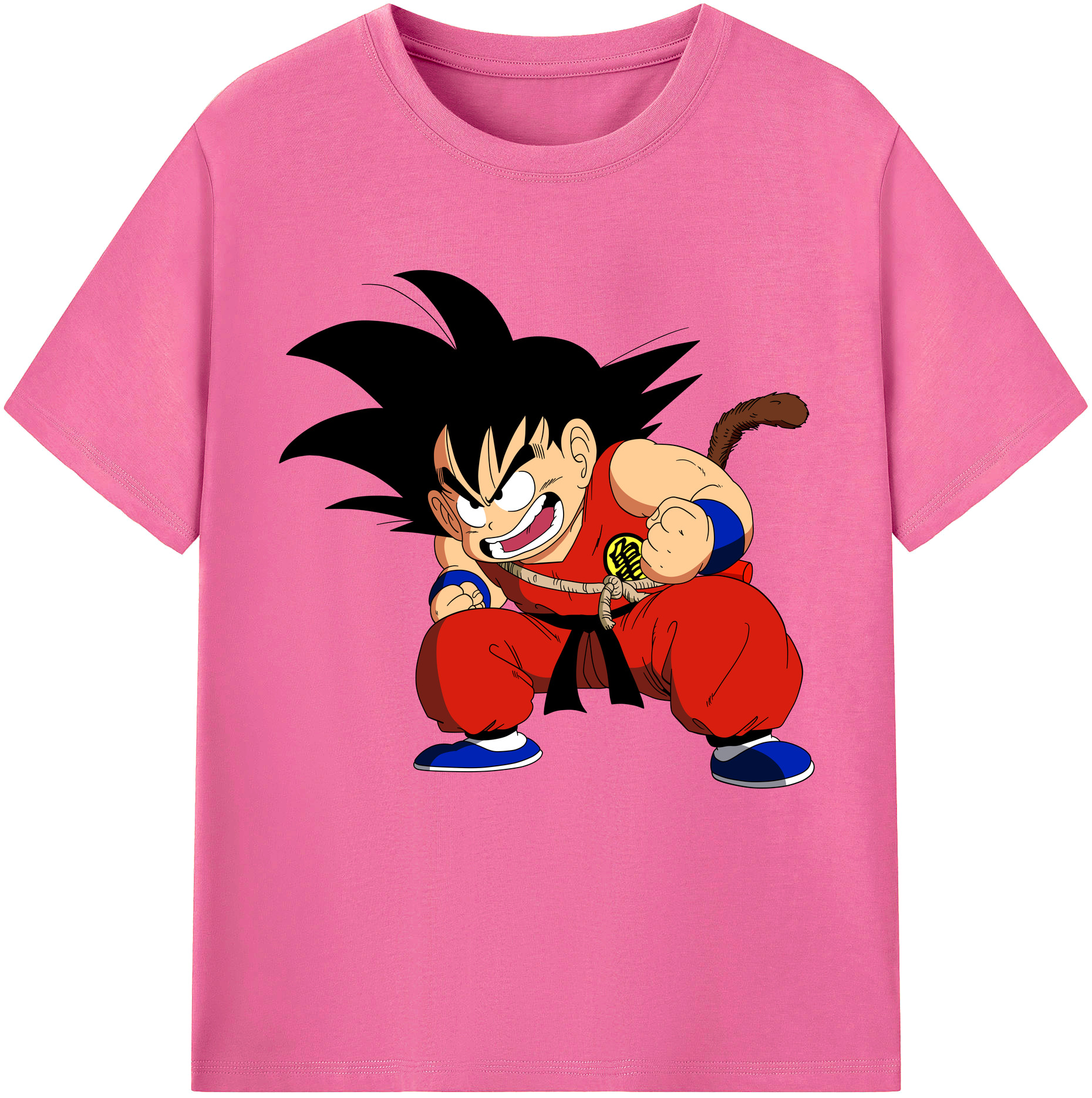 （画像用） ドラゴンボール 孫悟空（そん ごくう）Son Goku カカロット DRAGON BALL Kakarotto レディースカジュアルプリントTシャツ（綿100％）